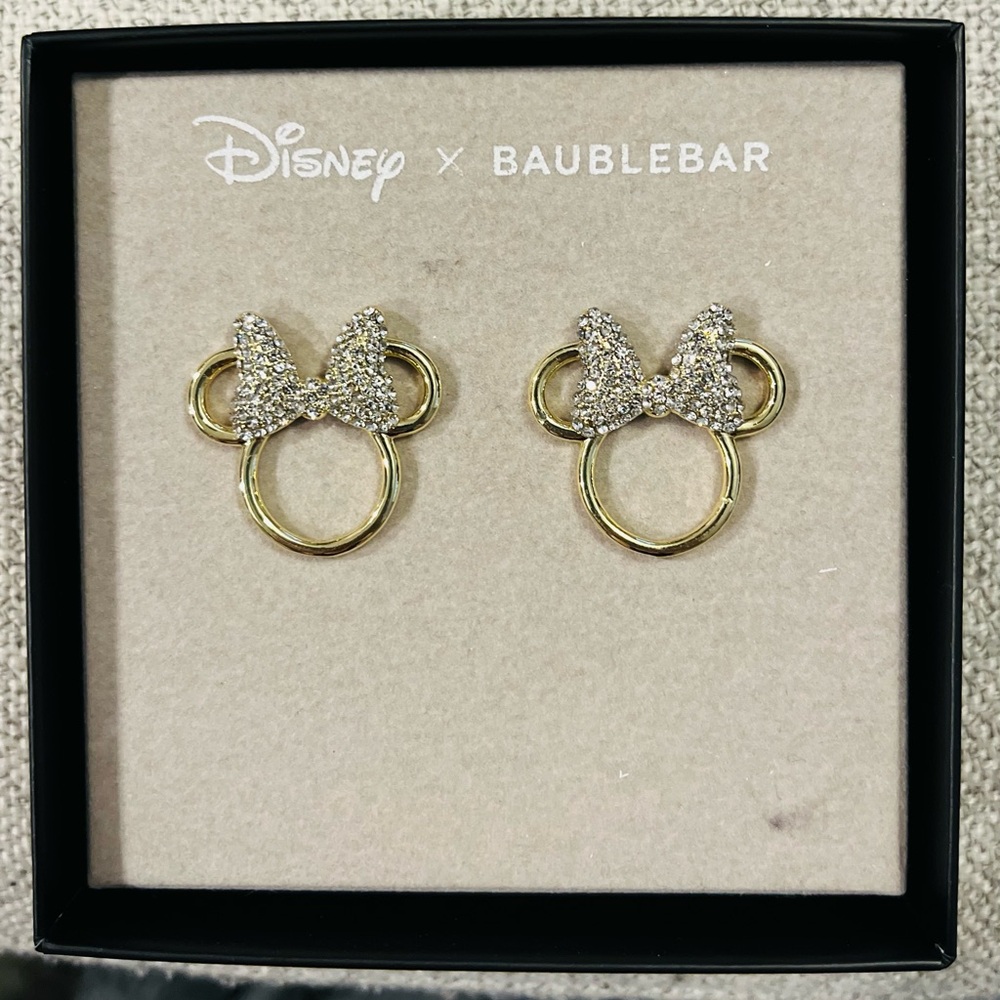 Brand New Disney x Baublebar Minnie Mouse Earrings